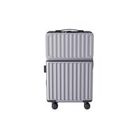 Teahutty Set di 2 valigie rigide in ABS (20 in, 24 in), valigetta con lucchetto a combinazione TSA, set di valigie rigide, grigio., 43 x 27 x 69 cm, 39 x 24 x 59 cm, Stile moderno