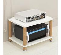 Teak Audio Rack 2/3/4 Tier AV Media Tower per console di gioco e Home Theater Centro di intrattenimento in legno per soggiorno Sistema HiFi & DVD Storage