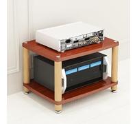 Teak Audio Rack 2/3/4 Tier AV Media Tower per console di gioco e Home Theater Centro di intrattenimento in legno per soggiorno Sistema HiFi & DVD Storage