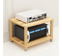 Teak Audio Rack 2/3/4 Tier AV Media Tower per console di gioco e Home Theater Centro di intrattenimento in legno per soggiorno Sistema HiFi & DVD Storage