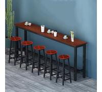 Teak High Bar Table for Kitchen & Outdoor Dining 140x40x100CM Breakfast Bar & Radiator Table for Home & Restaurant (Chairs Not Included)