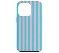 Teal and Pink Stripes Geometric Vertical Lines Cute Pattern Custodia per iPhone 13 Pro