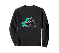Teal Aqua Aqua Feed the Wolf Within Teal Aqua Aqua Graphic Felpa