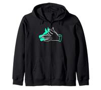 Teal Aqua Aqua Feed the Wolf Within Teal Aqua Aqua Graphic Felpa con Cappuccio