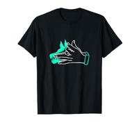 Teal Aqua Aqua Feed the Wolf Within Teal Aqua Aqua Graphic Maglietta