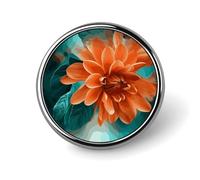 Teal E Fiore Rotondo Distintivo Spilla Leggero Risvolto Tie Pins Regali Unici Spilla In Metallo Distintivo Per Cappello Camicia Abbigliamento Borse Decorazione