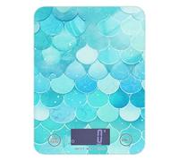 Teal Fish Scale Shimmering Soap Making Food Scale per la dieta 12 lb/1 oz, 5kg/5g Piccola scala di grammi con 4 Unità per (Utente) (Utente) (Utente) bascula Digital de peso para comida