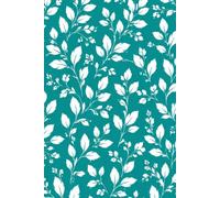 Teal Floral Notebook: Elegant Botanical Lined Journal | White Leaf Pattern Notebook for Writing, Notes & Journaling