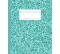 Teal Glitter Aesthetic College Ruled Composition Notebook: Turquoise Shimmer Effect Journal for Girls, Teens, and Creative Note-taking: Cool Bach to School Supply for Girls & Teens