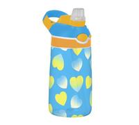 Teal Gradient Valentine Love Sport Bottiglie d'acqua con cannuccia Leggero Bambino Tazza per la Scuola Ragazzi Ragazze termo para agua Fria