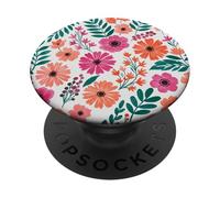 Teal Rosa Floreale Acquerello Fiore Botanico PopSockets PopGrip Adesivo