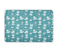 Teal Six Playful Funny Dogs Extra Large Riutilizzabile Vasino Training Pipì Pad Morbido Assorbente Culla Pee Materasso Pad A Prova Di Perdite Ad Asciugatura Rapida Materasso Da Viaggio per Bambini