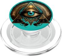 Teal & Tan Colorato Tutti Vedere Occhio. Occhio di Provvidenza PopSockets PopGrip per MagSafe
