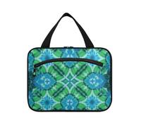 Teal Tie-dye Hanging Bag per gli uomini con gancio, borse pieghevoli di design per articoli da toeletta per le signore WC bolso para maquillaje L