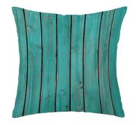 Teal Wood Grain Green Wooden Fodere Cuscino Moderne Fodere Cuscini Resistenti Federe Cuscini per Terrazza Casa Camera da Letto 45X45Cm