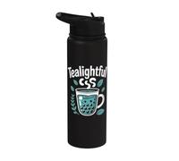 Tealightful Bubble Tea lascia il divertimento Stainless Steel Insulated Water Bottle