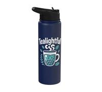 Tealightful Bubble Tea lascia il divertimento Stainless Steel Insulated Water Bottle