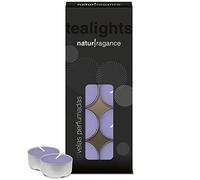 Tealights Profumati Aroma Lavanda Naturfragance della marca prodotti flower, 10 pezzi, ideali per interni ed esterni, facili da trasportare e decorare la casa - multicolore
