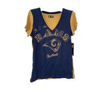 Team Apparel Maglietta A V Con Logo St. Louis Rams, Blu/Nero, Media
