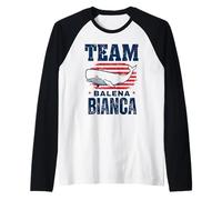 Team Balena Bianca Democrazia Cristiana Vintage Maglia con Maniche Raglan