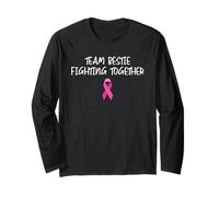 Team Bestie Che combattono Insieme Il Guerriero di Sostegno al Cancro al Seno Maglia a Manica