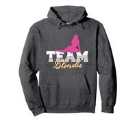 Team Blondie Bionde Donne Ragazze Capelli Ironia Sarcasmo Scherzo Felpa con Cappuccio, Unisex per Adulti, Grigio Scuro, XXL