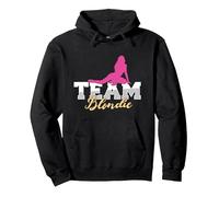 Team Blondie Bionde Donne Ragazze Capelli Ironia Sarcasmo Scherzo Felpa con Cappuccio, Unisex per Adulti, Nero, S