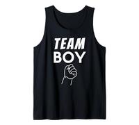 Team Boy Pugno Gender Reveal Baby Shower Party Blu Canotta