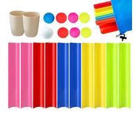 Team Building Cup Set Funny Portable Learning Game, 4,1 x 3,2 pollici, High Precision Cups, Cooperative Skill Game, Heavy Duty Polymer with Industrial Style, Synergy Tool for Office and Camps