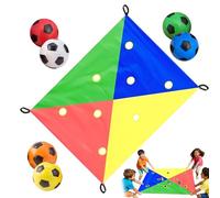 Team Building Games - 6x6 Feet Hole Tarp Activity for Collaborative Fun, Coordination with Multi-Player, Hole Game for School, Travel, Classroom, Birthday, Polyester Material, Easy Storage