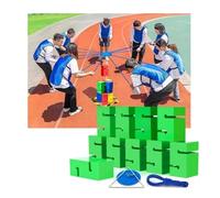 Team Building Games Set, 10 PCS Teamwork Activity Blocks, Sfide Divertenti di Gruppo, Sviluppo di competenze collaborative per Bambini e Adulti