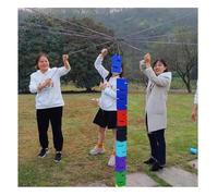 Team Building Giochi Giochi di impilamento di Blocchi di Team Building, for 5-20 Persone, Gioco di Lavoro di Squadra, Set di Giochi Divertenti for Carnevale all'aperto (Color : Multi-Colored, Size :