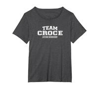 Team Croce | Orgoglioso Cognome della Famiglia, Regalo Cognome Maglietta, Donna Plus-Size, Grigio Scuro, 6X