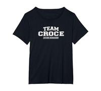 Team Croce | Orgoglioso Cognome della Famiglia, Regalo Cognome Maglietta, Donna Plus-Size, Nero, 3X