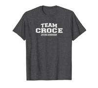 Team Croce | Orgoglioso Cognome della Famiglia, Regalo Cognome Maglietta, Uomo, Grigio Scuro, L