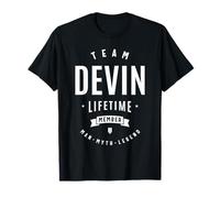 Team Devin Lifetime Member Nome Divertente Devin Maglietta