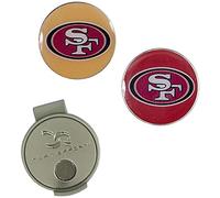 Team Effort San Francisco 49ers Hat Ball Markers, NFL Clip per Cappello e 2 marcatori per palloni Unisex, Taglia Unica