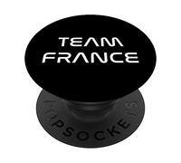 Team France Modern Futuristic White Font PopSockets PopGrip Adesivo