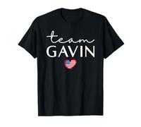Team Gavin Birthday First Name Flag Heart Maglietta