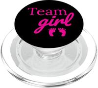 Team Girl Pink Baby Shower Gender Reveal Party PopSockets PopGrip per MagSafe
