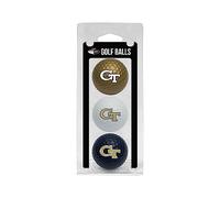 Team Golf NCAA - Palline da golf, dimensioni regolamentari, confezione da 3, colorate, con durevole stampa della squadra, Unisex - Adulto Uomo Donna, Georgia Tech - Confezione da 3 palline da golf, colore: Giallo, 21205, Georgia Tech Giacche gialle, Taglia unica