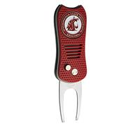 Team Golf NCAA Washington State Cougars Switchblade Divot Tool con marcatore a sfera magnetico su entrambi i lati, presenta un design brevettato a polo singolo, causa meno danni ai verdi, meccanismo a