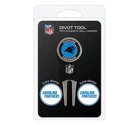 Team Golf NFL Carolina Panthers Divot Tool Pack con 3 marcatori per Palline da Golf Divot Tool con 3 marcatori per Palline da Golf, i pennarelli Sono smaltati magnetici Rimovibili su Entrambi i Lati