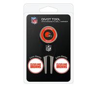 Team Golf NFL Cleveland Browns Divot Tool Pack con 3 marcatori per Palline da Golf Divot Tool con 3 marcatori per Palline da Golf, i pennarelli Sono smaltati magnetici Rimovibili su Entrambi i Lati