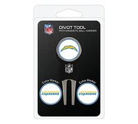 Team Golf NFL San Diego Chargers Divot Tool Pack con 3 marcatori per Palline da Golf Divot Tool con 3 marcatori per Palline da Golf, i pennarelli Sono smaltati magnetici Rimovibili su Entrambi i Lati