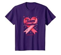 Team Grandma Toddler Sensibilizzazione Cancro al Seno Supporto Maglietta, Bambini, Viola, 12 Anni