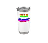 Team Groovy Hippie anni '60 anni '70 Bicchiere termico in acciaio inox doppia parete
