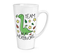 Team Herbivore Dinosauro Tazza Grande Latte 17oz Vegan Vegetariano Scherzo Sano