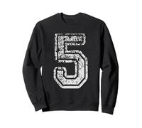 Team Jersey Uniformi Numero 5 Cinque Scuola Sport Compleanni Felpa