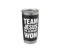 Team Jesus abbiamo già vinto Bicchiere termico in acciaio inox doppia parete